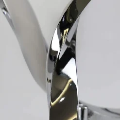 NETTLIFE Plafonnier LED Chrome 31cm Moderne 19W Blanc Chaud 3000K Lapme de Couloir pour Salon Chambre Bureau Chambre d'enfant