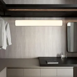 NETTLIFE Plafonnier LED Cuisine Long 40 cm Lumière du Jour 18 W Plafond Blanc Neutre pour Sous-Sol Couloir Bureau Garage Chambre