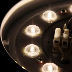 NETTLIFE Plafonnier LED Chambre à 21 cm 15 W Chambre à Blanc Chaud Lampe de Couloir à Paillettes Lampe Ronde Petite étoile de pour