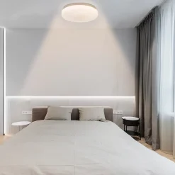 NETTLIFE Plafonnier LED Chambre à 21 cm 15 W Chambre à Blanc Chaud Lampe de Couloir à Paillettes Lampe Ronde Petite étoile de pour