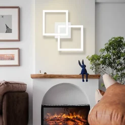 NETTLIFE Plafonnier LED Carré 24 W 4 000 K Blanc Neutre Lampe De Cuisine Moderne