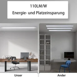 NETTLIFE plafonnier LED 120CM pour pièce humide 36W IP65 blanc neutre 4000K