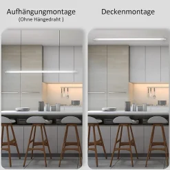 NETTLIFE plafonnier LED 120CM pour pièce humide 36W IP65 blanc neutre 4000K