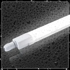 NETTLIFE plafonnier LED 120CM pour pièce humide 36W IP65 blanc neutre 4000K