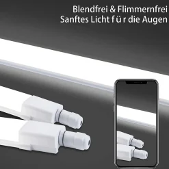 NETTLIFE plafonnier LED 120CM pour pièce humide 36W IP65 blanc neutre 4000K