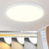 NETTLIFE Plafonnier LED Dimmable - 30x30 cm Lampe ronde plate IP44 Plafonnier étanche 20 W avec télécommande pour Salle de bain
