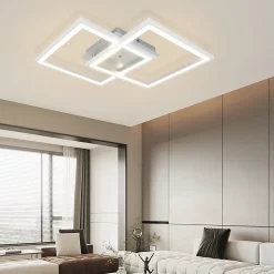 NETTLIFE Plafonnier LED de chambre à coucher, RVB, à changement de couleur, 35W, dimmable, avec télécommande