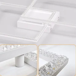 NETTLIFE Plafonnier LED Dimmable Salon Design Moderne avec Télécommande 52W Lampe de Cuisine Chambre pour Salle à Manger Cuisine