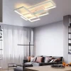 NETTLIFE Plafonnier LED Dimmable Moderne Lampe de salon Plafonnier blanc 65W