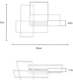 NETTLIFE Plafonnier LED Dimmable Moderne Lampe de salon Plafonnier blanc 65W