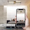 NETTLIFE Plafonnier LED dimmable avec télécommande 40W métal design moderne lampe de lampe de cuisine pour salle à manger bureau