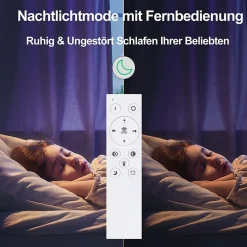 NETTLIFE Plafonnier LED dimmable avec télécommande 40W métal design moderne lampe de lampe de cuisine pour salle à manger bureau