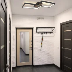 NETTLIFE Plafonnier LED dimmable avec télécommande 40W métal design moderne lampe de lampe de cuisine pour salle à manger bureau