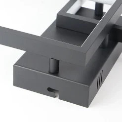 NETTLIFE Plafonnier LED dimmable avec télécommande 40W métal design moderne lampe de lampe de cuisine pour salle à manger bureau