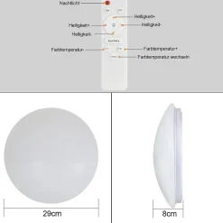 NETTLIFE Plafonnier LED Lampe de à Coucher Ciel Étoilé Intensité Variable avec Télécommande 37 W Lampe de d'Enfant 28 cm pour