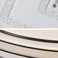 NETTLIFE Plafonnier LED Moderne Rond 27cm Ciel Étoilé Intensité Variable avec Télécommande Lampe de 23W pour Cuisine Couloir