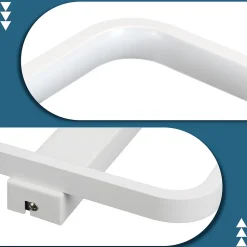 NETTLIFE Plafonnier LED Moderne 19W, 30 cm Lampe Blanc Chaud 3000 K Design pour Intérieur Couloir Chambre Cuisine Salon Studio