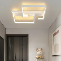 NETTLIFE Plafonnier LED Moderne 19W, 30 cm Lampe Blanc Chaud 3000 K Design pour Intérieur Couloir Chambre Cuisine Salon Studio