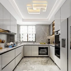 NETTLIFE Plafonnier LED Moderne 19W, 30 cm Lampe Blanc Chaud 3000 K Design pour Intérieur Couloir Chambre Cuisine Salon Studio