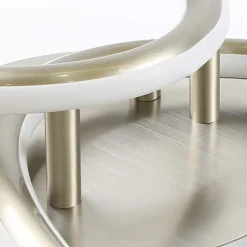 NETTLIFE Plafonnier led nettlife, plafonnier de salon, design moderne avec anneaux lumière blanche chaude 3000k 29w 62,5 cm