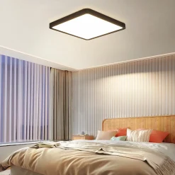 NETTLIFE Plafonnier LED Plat pour à Coucher Noir 23cm à Coucher 18W Lampe de Lampe de Couloir carrée 4000K pour Salle de Bain