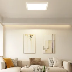 NETTLIFE Plafonnier LED Plat - 23CM 18W Lampe de Cuisine Carrée Chambre de Salle de Bain 4000K pour Salle de Bain Cuisine Couloir