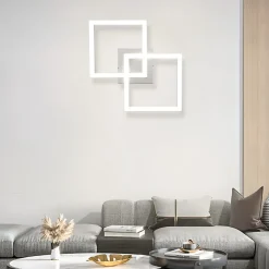 NETTLIFE Plafonnier LED Plafonnier Salon - Lampe De Cuisine Design Moderne 24w 3000k Lampe De Salon