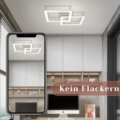 NETTLIFE Plafonnier LED Plafonnier Salon - Lampe De Cuisine Design Moderne 24w 3000k Lampe De Salon