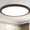 NETTLIFE Plafonnier LED Plat Noir 4000K Chambre 24W Salle de Bain Couloir Ronde pour Cuisine