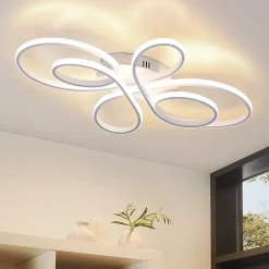 NETTLIFE Plafonnier LED plafonnier salon : 30W 40cm lampe cuisine plafonnier en blanc 3000K