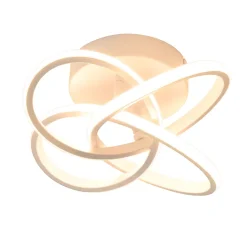 NETTLIFE Plafonnier LED pour chambre à coucher - 28 W, 3 000 K, blanc chaud, lampe de couloir, blanc