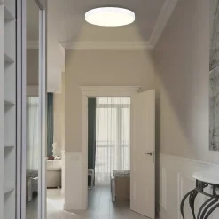 NETTLIFE Plafonnier LED plafonnier blanc chaud - Lampe de salle de bain 12W IP44 étanche 21cm rond moderne