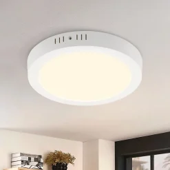 NETTLIFE Plafonnier LED Rond Moderne Blanc Lampe de Couloir 3000K 18W IP44 Étanche pour Cuisine Bureau Salle de Bain d'Enfant