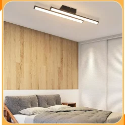 NETTLIFE Plafonnier LED salon moderne noir 12W 3000K blanc chaud chambre LED intégré en permanence