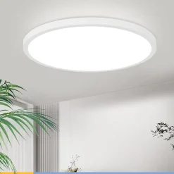 NETTLIFE plafonnier LED salle de bain 30cm lampe chambre lampe cuisine plate 4000K 18W lampe salle de bain IP44