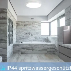 NETTLIFE plafonnier LED salle de bain 30cm lampe chambre lampe cuisine plate 4000K 18W lampe salle de bain IP44