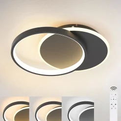 NETTLIFE Plafonnier LED Salon Dimmable Moderne Plafonnier avec télécommande pour le couloir