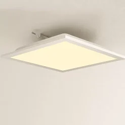 NETTLIFE Plafonnier LED Salon Panneau Blanc Plat 60x60cm 40w Lampe De Plafond Rectangulaire 3000k
