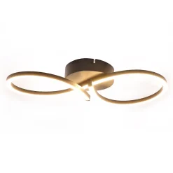 NETTLIFE Plafonnier LED Salon 24W Moderne Créatif Noir Lampe Cuisine 3000K Blanc Chaud