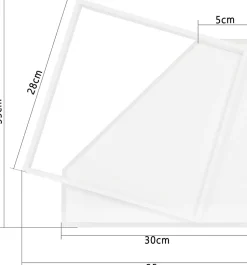 NETTLIFE Plafonnier LED 40W moderne lampes salon chambre dimmable avec télécommande blanc design cuisine lampe pour couloir