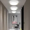 NETTLIFE Plafonnier LED 18W 30cm à Coucher Dimmable avec Télécommande Cuisine Lampe de Cuisine Moderne Ronde pour Couloir de