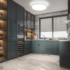 NETTLIFE Plafonnier LED 18W 30cm à Coucher Dimmable avec Télécommande Cuisine Lampe de Cuisine Moderne Ronde pour Couloir de