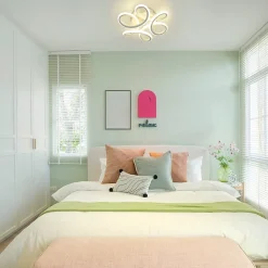 NETTLIFE Plafonnier LED 17W, 3000K 27x12cm Petite Lampe de Couloir Moderne Blanc Chaud Blanc Géométrie Design pour Studio Entrée