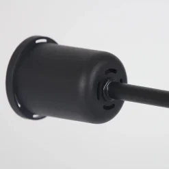 NETTLIFE Plafonnier plafonnier vintage noir - lampe de salon rétro 4 lampes industrielle E27 Sans ampoules