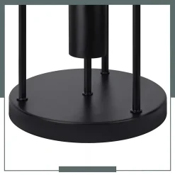 NETTLIFE Plafonnier plafonnier vintage noir 4 ampoules E27 rétro métal industriel Sans ampoules