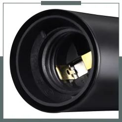 NETTLIFE Plafonnier plafonnier vintage noir 4 ampoules E27 rétro métal industriel Sans ampoules