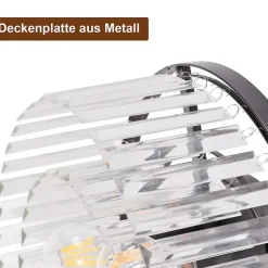 NETTLIFE Plafonnier pour chambre à coucher, salon, lampe de chambre noire E27, lampe de salon moderne