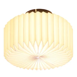 NETTLIFE Plafonnier salon plafonnier vintage - lampe de cuisine blanche abat-jour papier design industriel G9