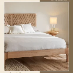 Nettlife Set de 1 lampe de table moderne, abat-jour en tissu, E27, max. 40W, blanc