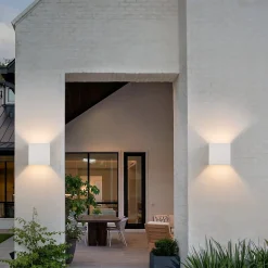 NETTLIFE Set de 2 Lampes Murales LED Ext, Blanc Chaud IP65, pour Maison, Chambre à Coucher, Cage d Escalier